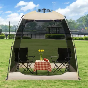 Alvantor Upgraded Screen House Gazebo, 2-4-6 Person Pop Up Screen Tent, Instant Screen Room with Carry Bag, Outdoor Mosquito Tent Camping, Sun Shade Shelter for Patio, Garden, Backyard, Deck