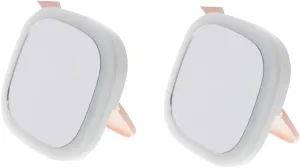 Amosfun 2pcs Led Portable Makeup Mirror Compact Mini Travel Mirror Lights for Girls Go USB Rechargeable Fashionable and Practical Design for Holidays