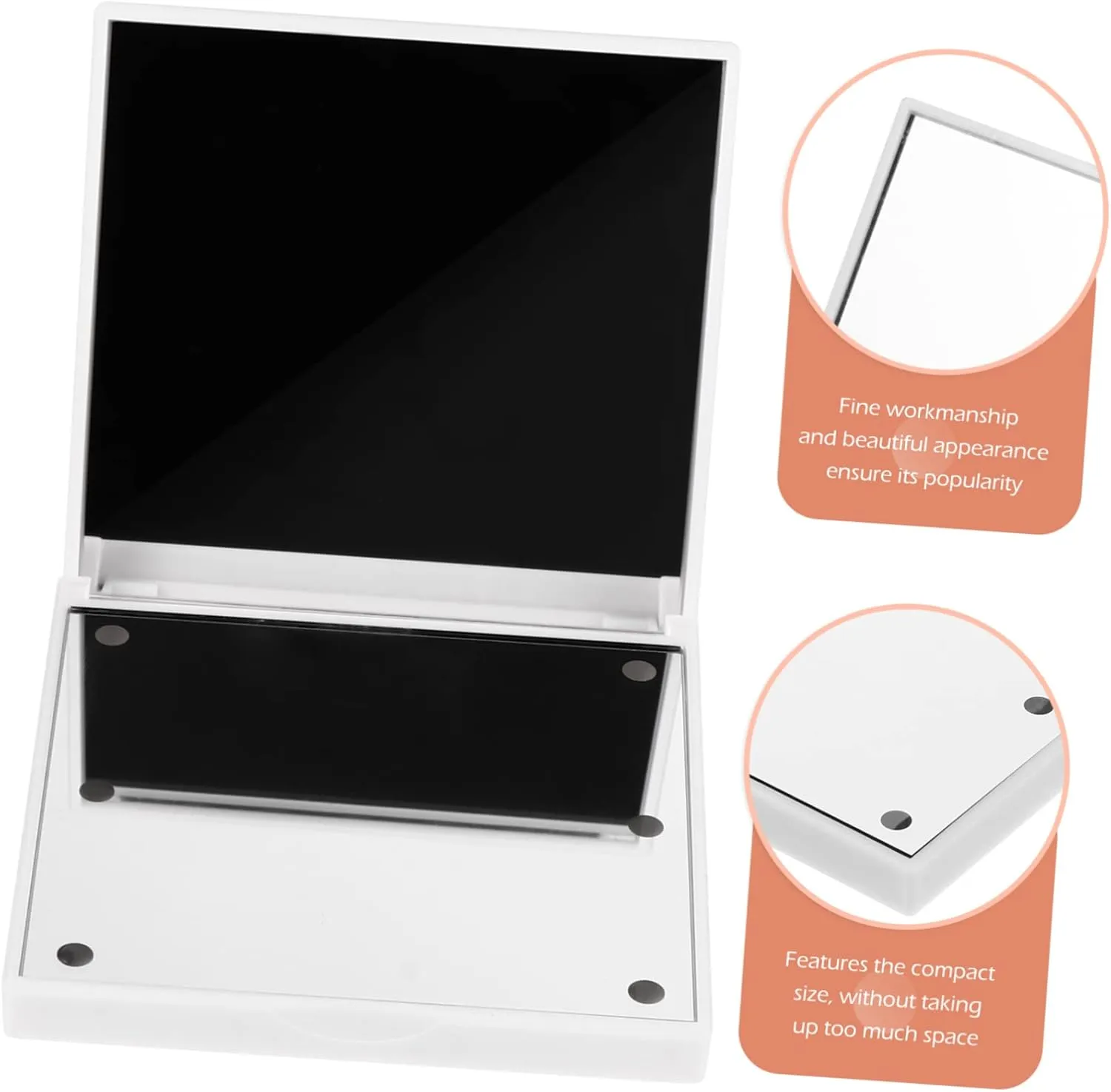 Angoily 3pcs Women's Led Compact Makeup Mirror Portable Travel Mirror Foldable Design for Travel