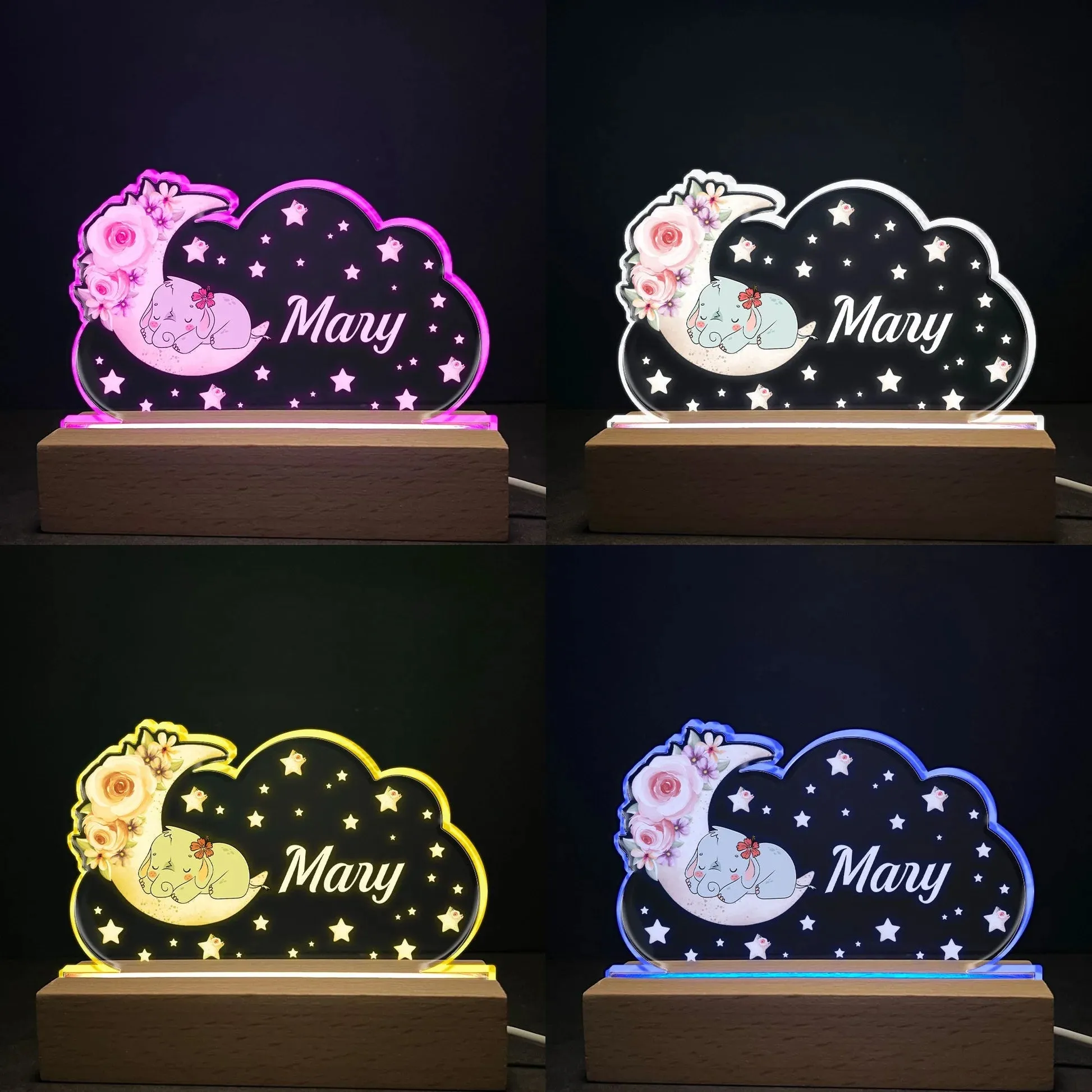 Animal Sleeping Kid Night Light - Personalized LED Light