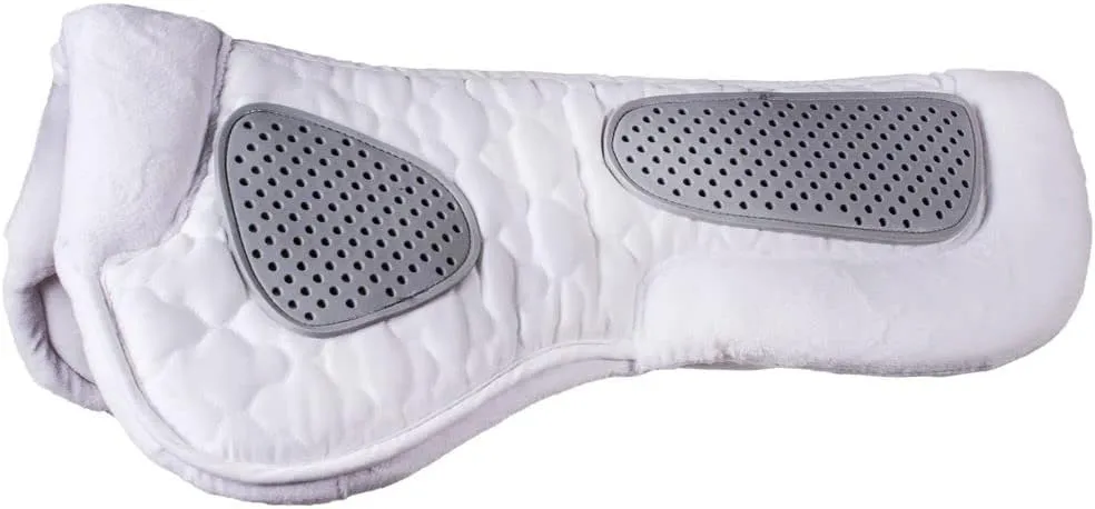 Anti-Slip Half Horse Saddle Pad | Ensures Horse Comfort & Saddle Stability | Anti-Slip Rubber Panels | Conforming Foam Fill | Ideal Saddle Fit | Durable Material
