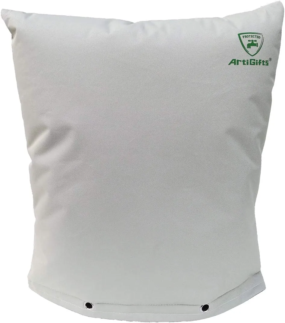 ArtiGifts Insulated Pouch - Backflow Preventer Insulation Cover for Winter Freeze Protection, Pale Khaki, 17’’W x 21’’H - Measure Before Purchase