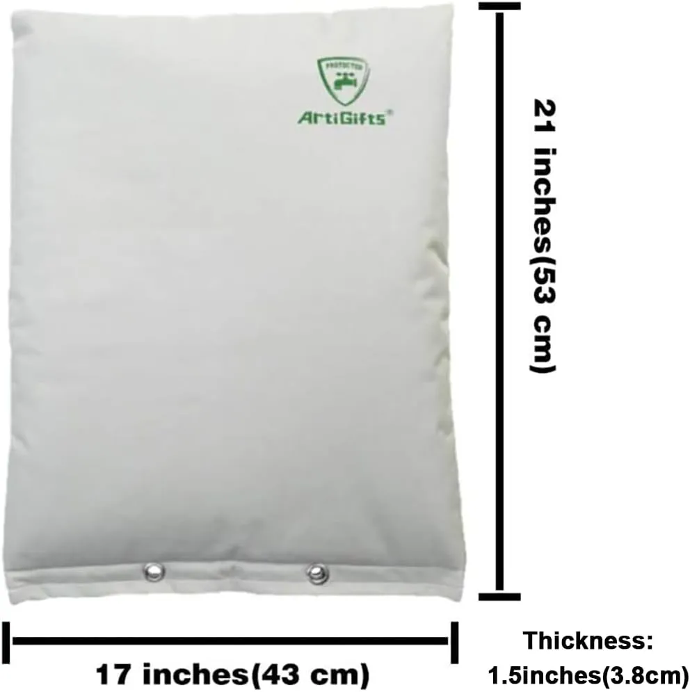 ArtiGifts Insulated Pouch - Backflow Preventer Insulation Cover for Winter Freeze Protection, Pale Khaki, 17’’W x 21’’H - Measure Before Purchase