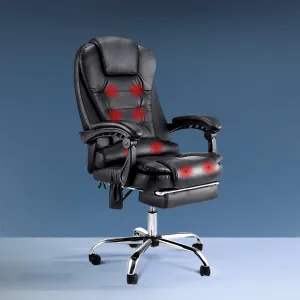 Artiss 8 Point Reclining Massage Chair - Black