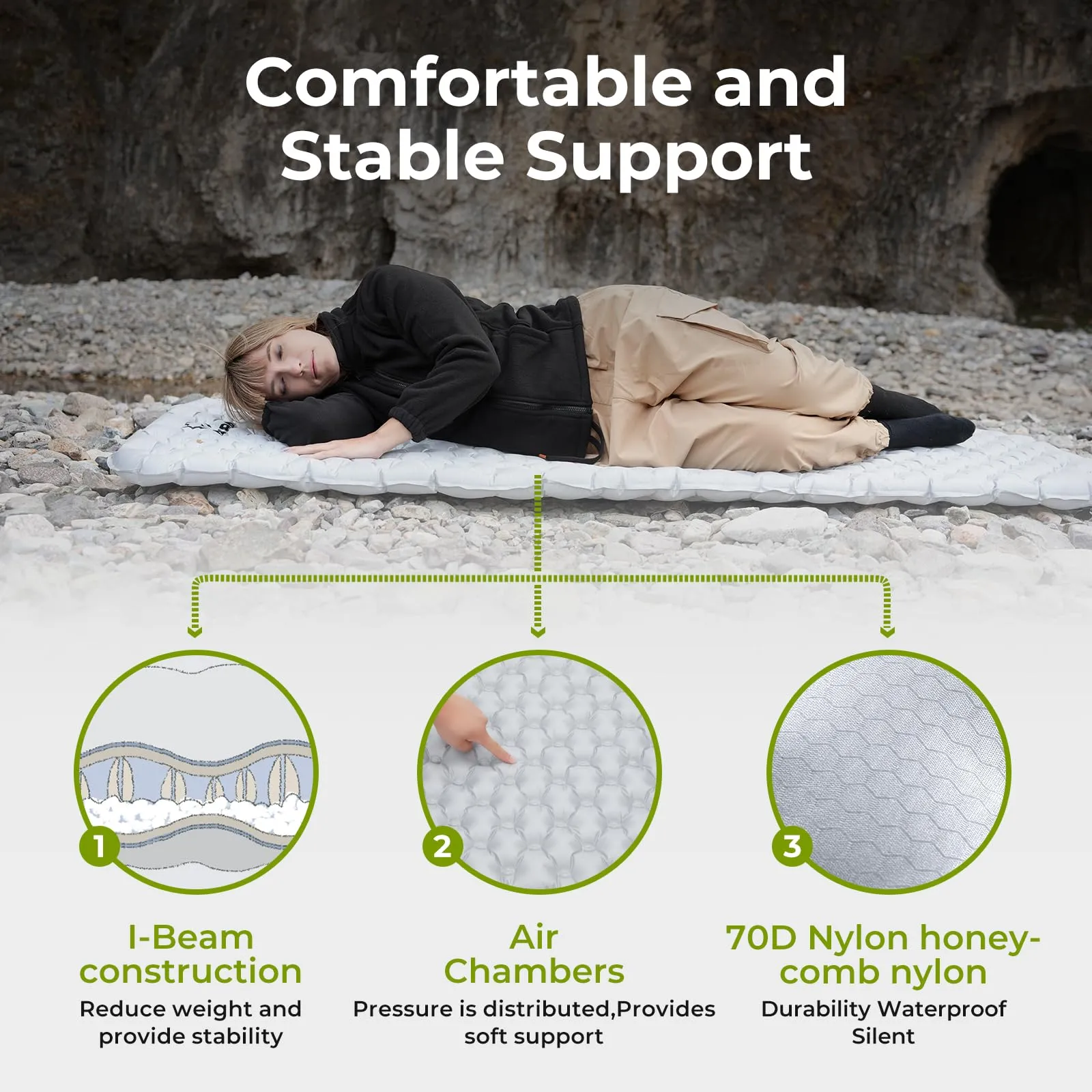 ATEPA HALOES 5.0 Air Pad Insulated Inflating Sleeping Pad