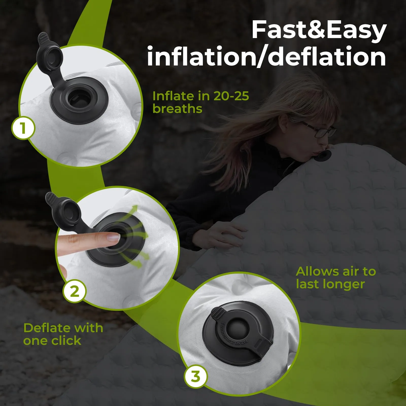 ATEPA HALOES 5.0 Air Pad Insulated Inflating Sleeping Pad
