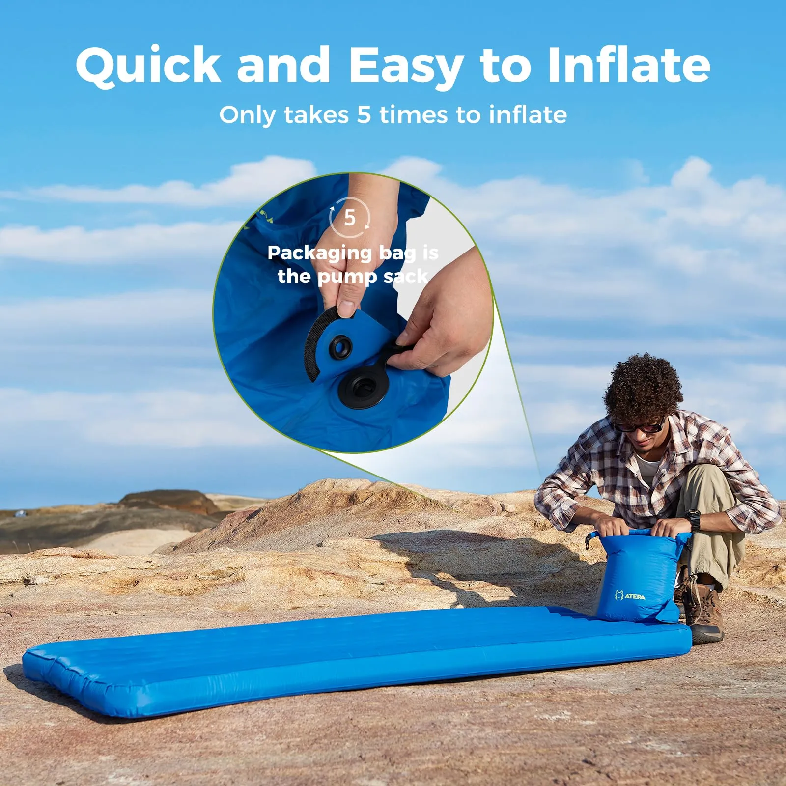 ATEPA Ultimate Backpacking Sleep System Bundle – 3-in-1 Down Sleeping Bag & All-Season Insulated Sleeping Pad