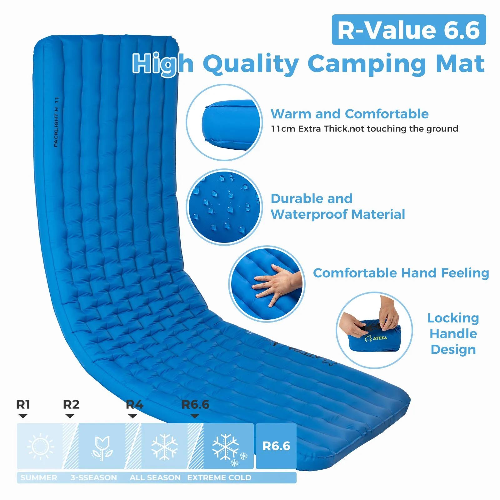 ATEPA Ultimate Backpacking Sleep System Bundle – 3-in-1 Down Sleeping Bag & All-Season Insulated Sleeping Pad