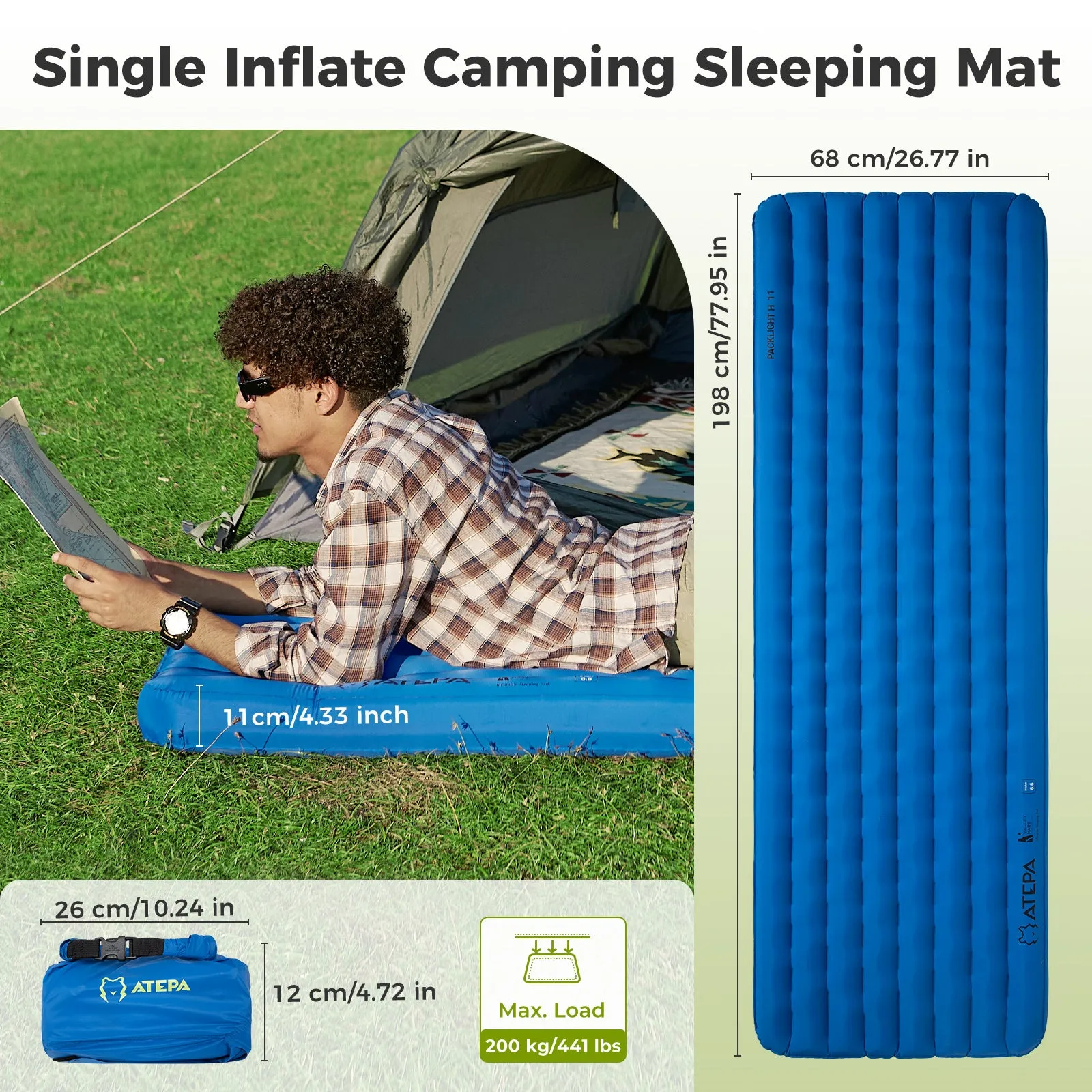 ATEPA Ultimate Backpacking Sleep System Bundle – 3-in-1 Down Sleeping Bag & All-Season Insulated Sleeping Pad