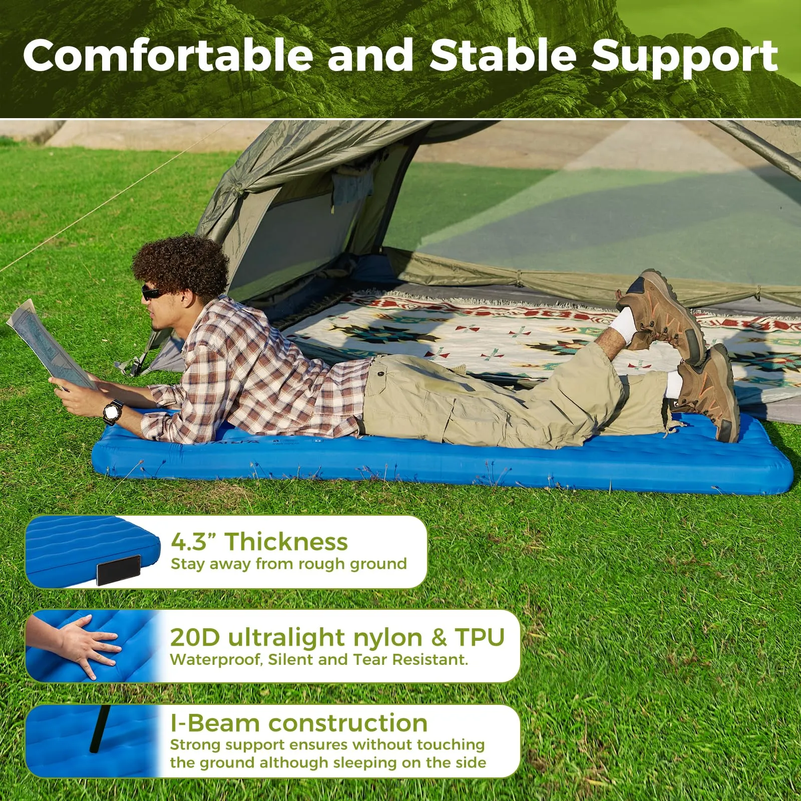 ATEPA Ultimate Backpacking Sleep System Bundle – 3-in-1 Down Sleeping Bag & All-Season Insulated Sleeping Pad