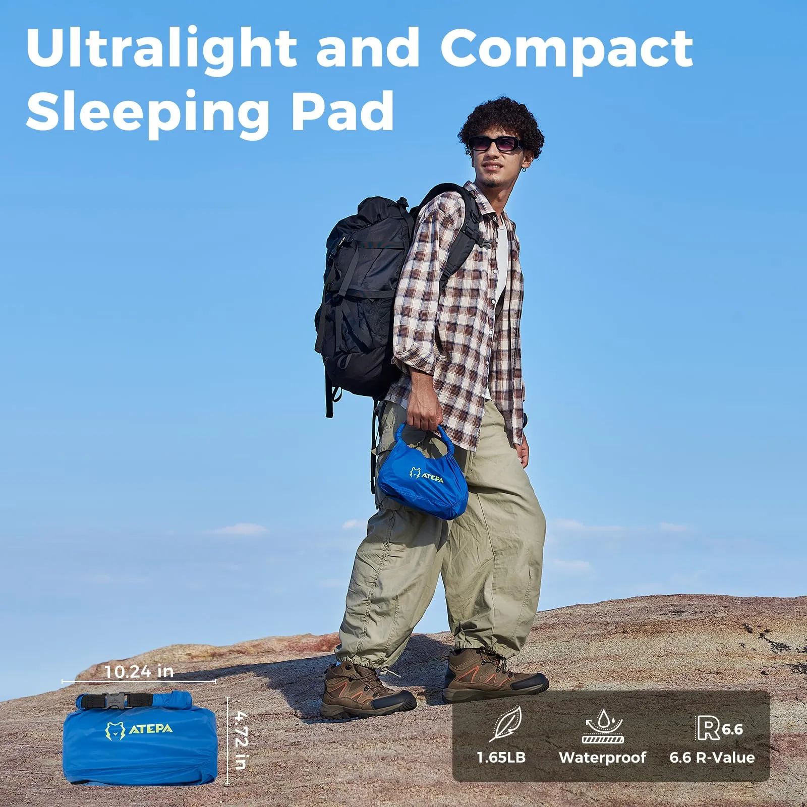 ATEPA Ultimate Backpacking Sleep System Bundle – 3-in-1 Down Sleeping Bag & All-Season Insulated Sleeping Pad