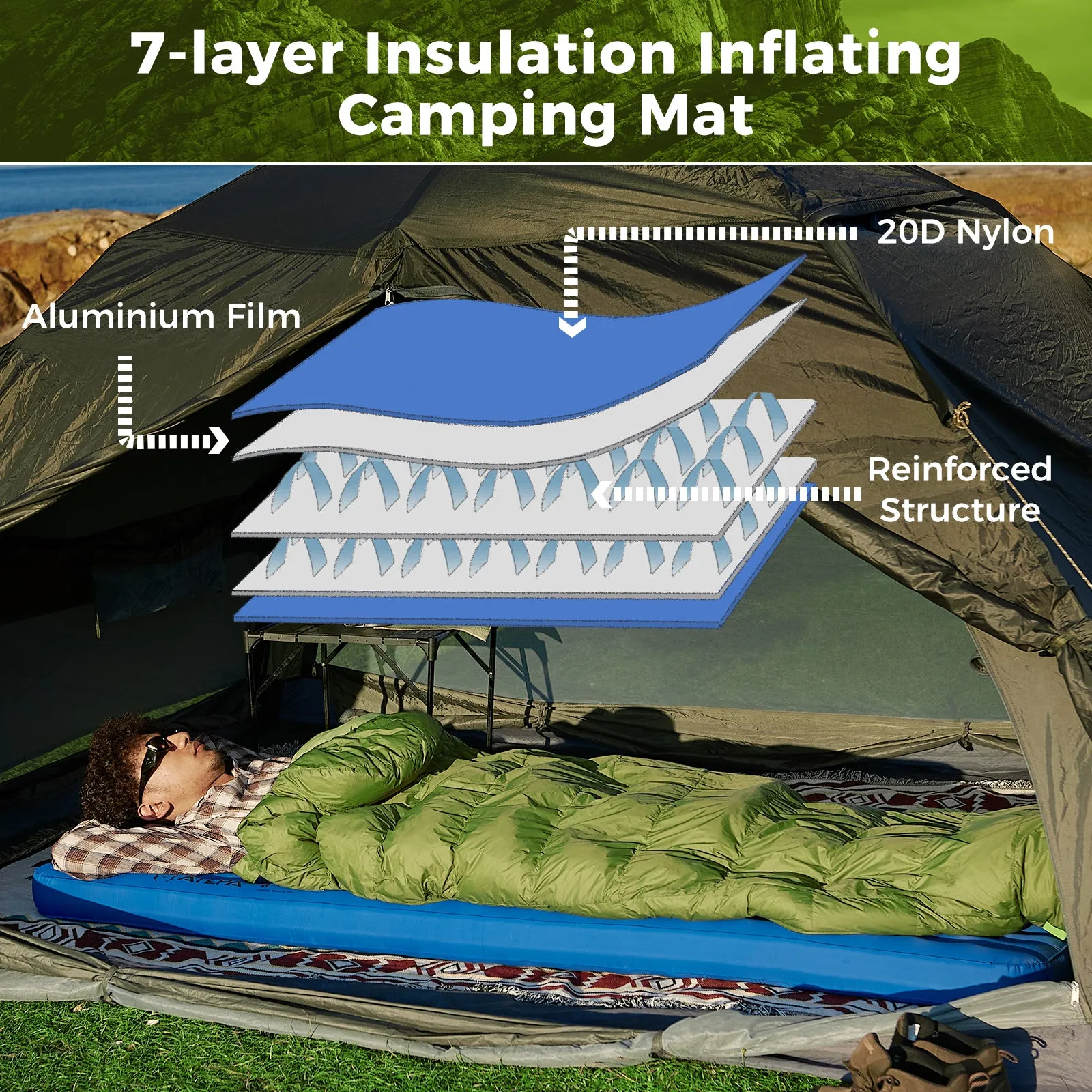 ATEPA Ultimate Backpacking Sleep System Bundle – 3-in-1 Down Sleeping Bag & All-Season Insulated Sleeping Pad
