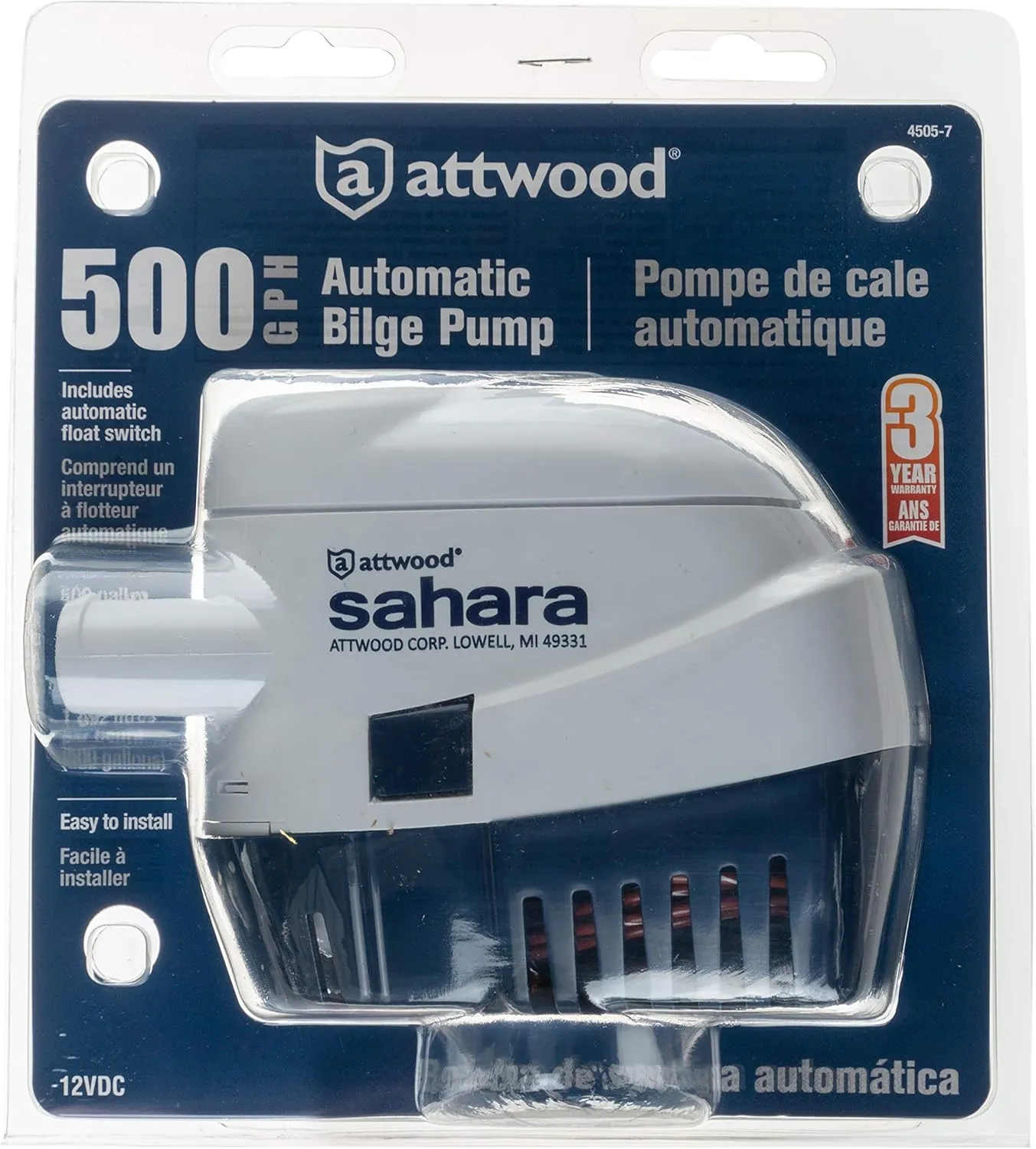 Attwood 4505-7 Sahara S500 Automatic