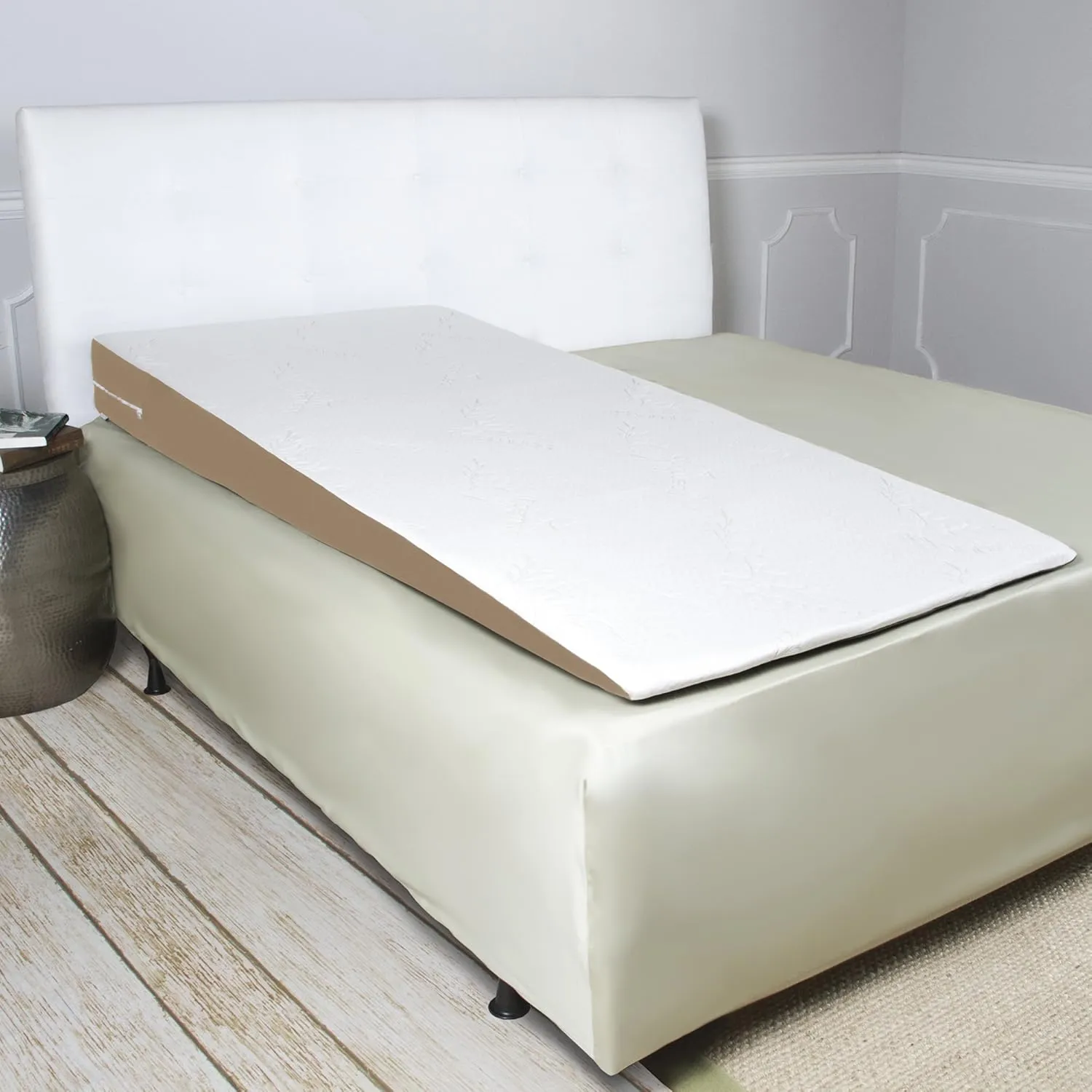 Avana Super Slant Full Length Bed Wedge Memory Foam Pillow with Cooling Tencel Cover, Half-Queen