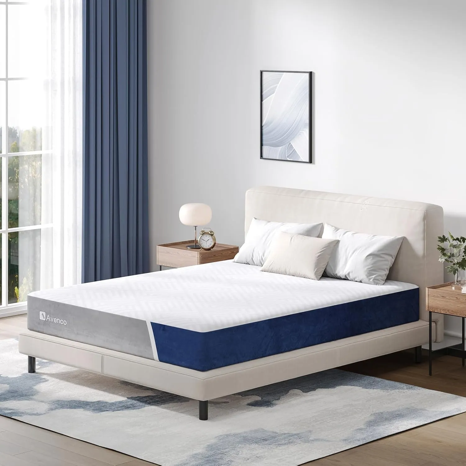 Avenco Queen Size Mattress, 12 inch Queen Mattress with Gel Memory Foam, Medium Firm, Mattress in a Box, Pressure Relief & Motion Isolation, CertiPUR-US Certified