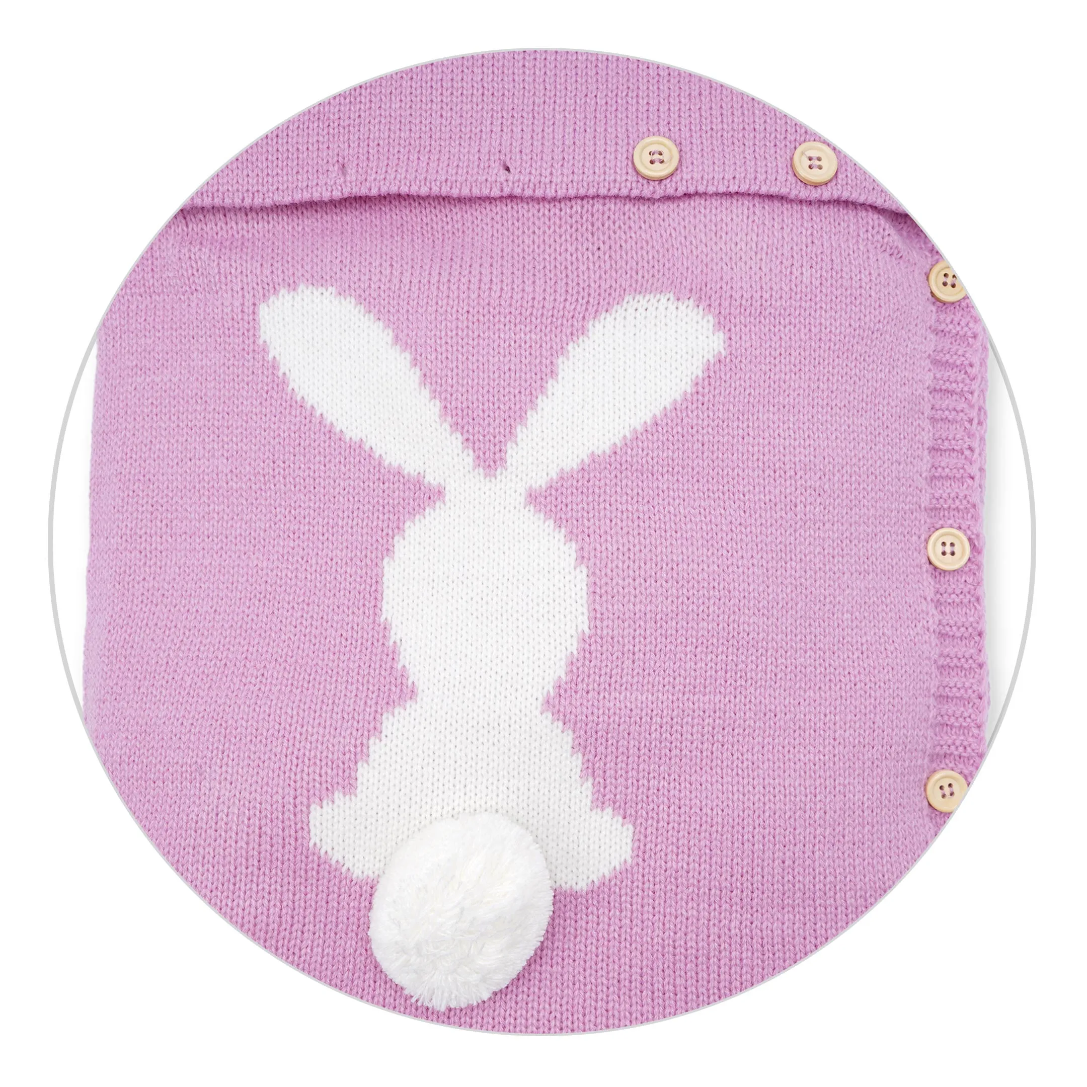 Baby Knitted Sleeping Bag Rabbit Pink - Sunshine