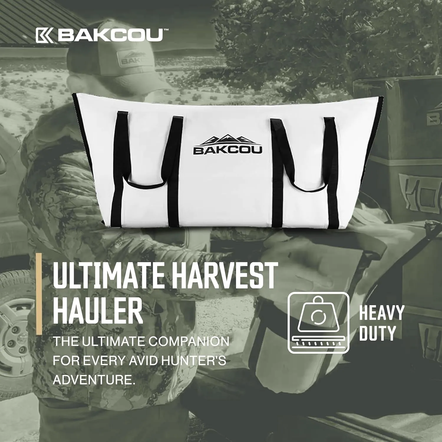 Bakcou - Insulated Game Bag - Gear Bag - Ultimate Harvest Hauler for eBike Trailer, Keeps Game Fresh, Compact and Waterproof
