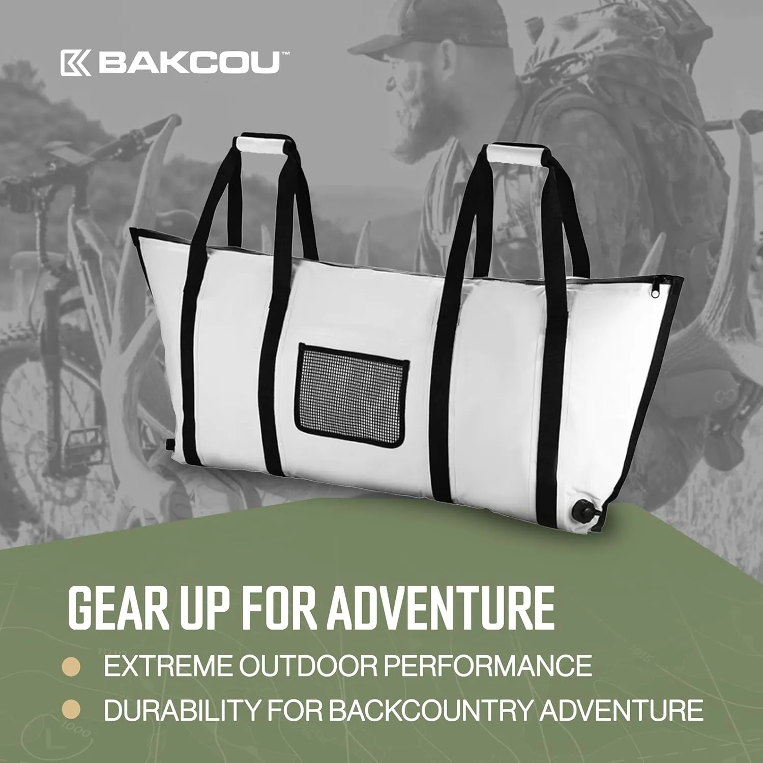 Bakcou - Insulated Game Bag - Gear Bag - Ultimate Harvest Hauler for eBike Trailer, Keeps Game Fresh, Compact and Waterproof