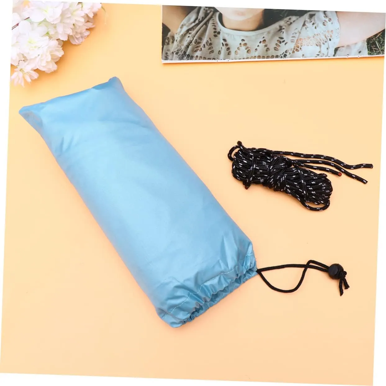 Balacoo Triangle Sunshade Canopy for Camping Tent Tarp Tent Ropes Storage Bag Outdoor Picnic Awning Garden Pool Shade Sail Family Beach Mat