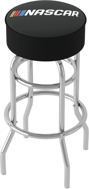 Bar Stool - NASCAR Logo Stool with Foam Padded Seat - Swivel Chair for Game Room, Garage, or Home Bar by Trademark Gameroom