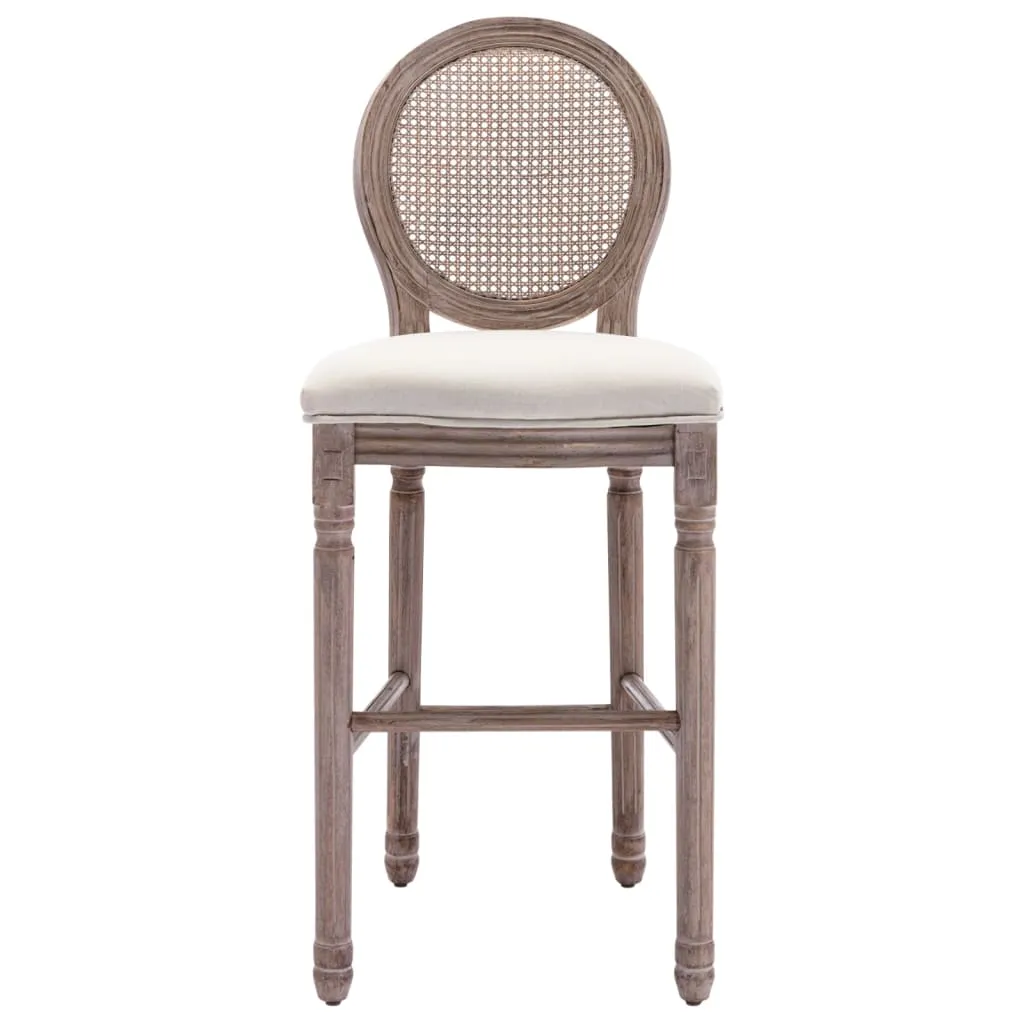 Bar Stools 2 pcs White Linen