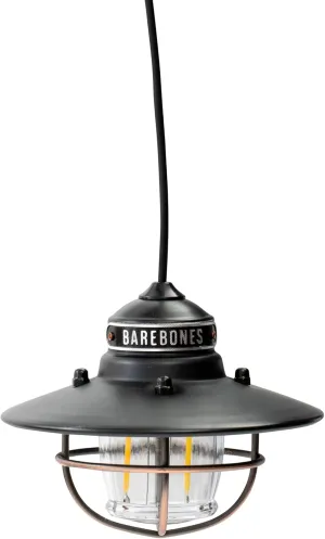 Barebones Edison Pendant Light – Antique Bronze, Vintage Rustic USB LED Hanging Light for Outdoor and Indoor Use – Adjustable Height String Lantern with Warm Edison Bulb Glow for Patio, Home, Garden