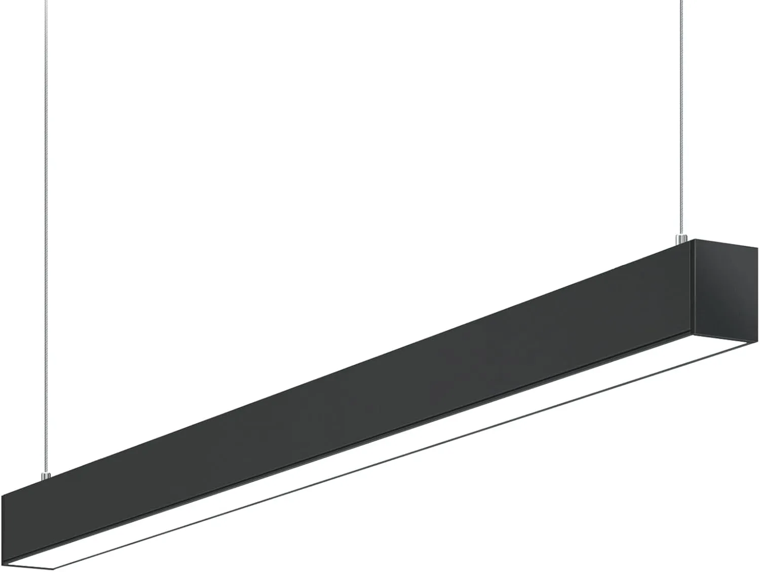 Barrina 5568-0-10V Series LED Linear Light, 2nd-Generation Dimmable Hanging Light (Dimmer Not Included), 5CCT 4FT Linkable Shop Light, 45W Seamless Connection Office Lighting Fixture, Black, 1 Pack