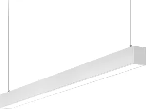 Barrina 5568-0-10V Series LED Linear Light Fixture, 2nd-Generation (Dimmer Not Included), 45W 4500LM Seamless Connection, 4FT Dimmable Hanging Light, 5CCT Linkable Ceiling Shop Light, White, 1 Pack