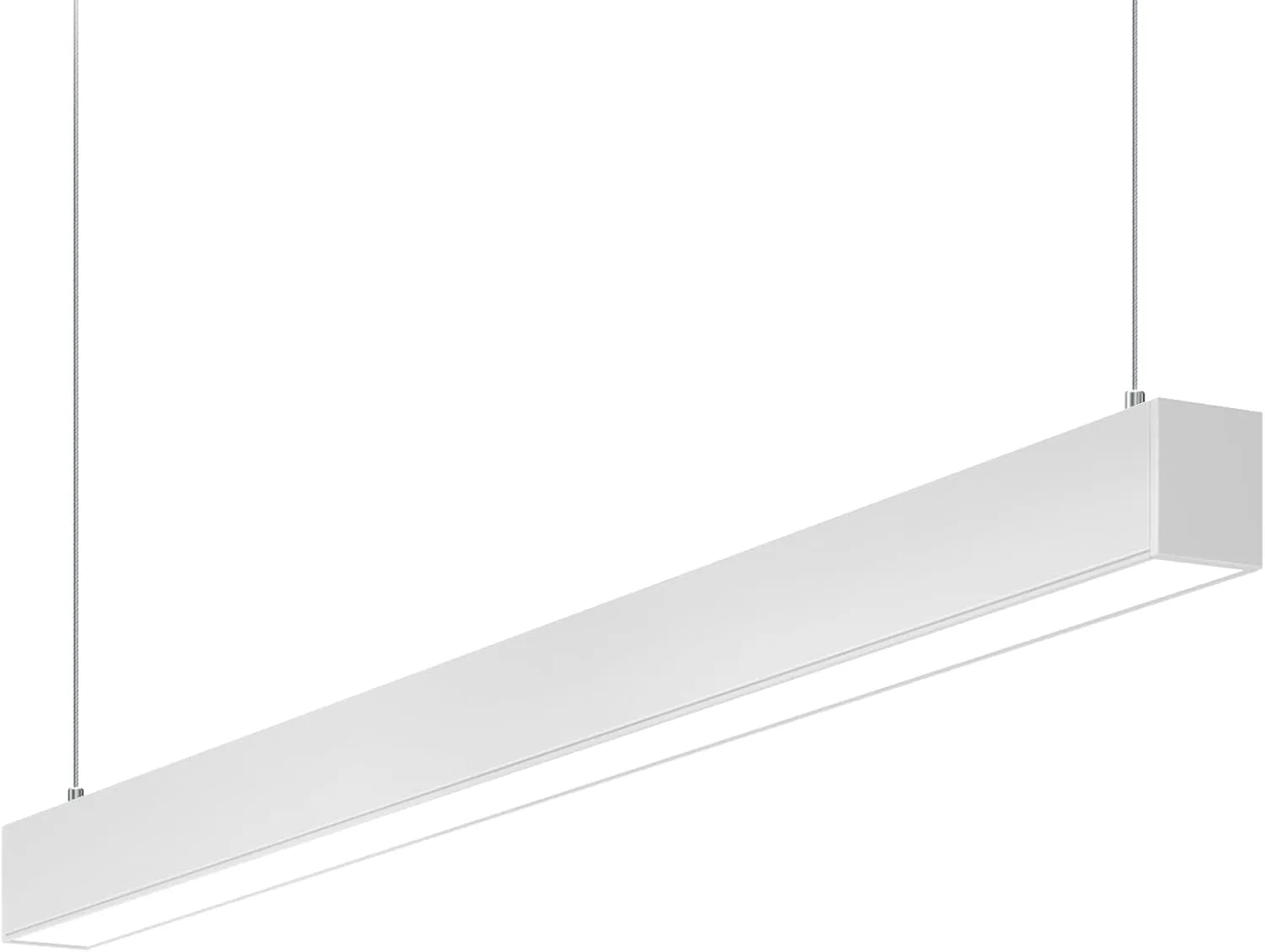 Barrina 5568-0-10V Series LED Linear Light Fixture, 2nd-Generation (Dimmer Not Included), 45W 4500LM Seamless Connection, 4FT Dimmable Hanging Light, 5CCT Linkable Ceiling Shop Light, White, 1 Pack