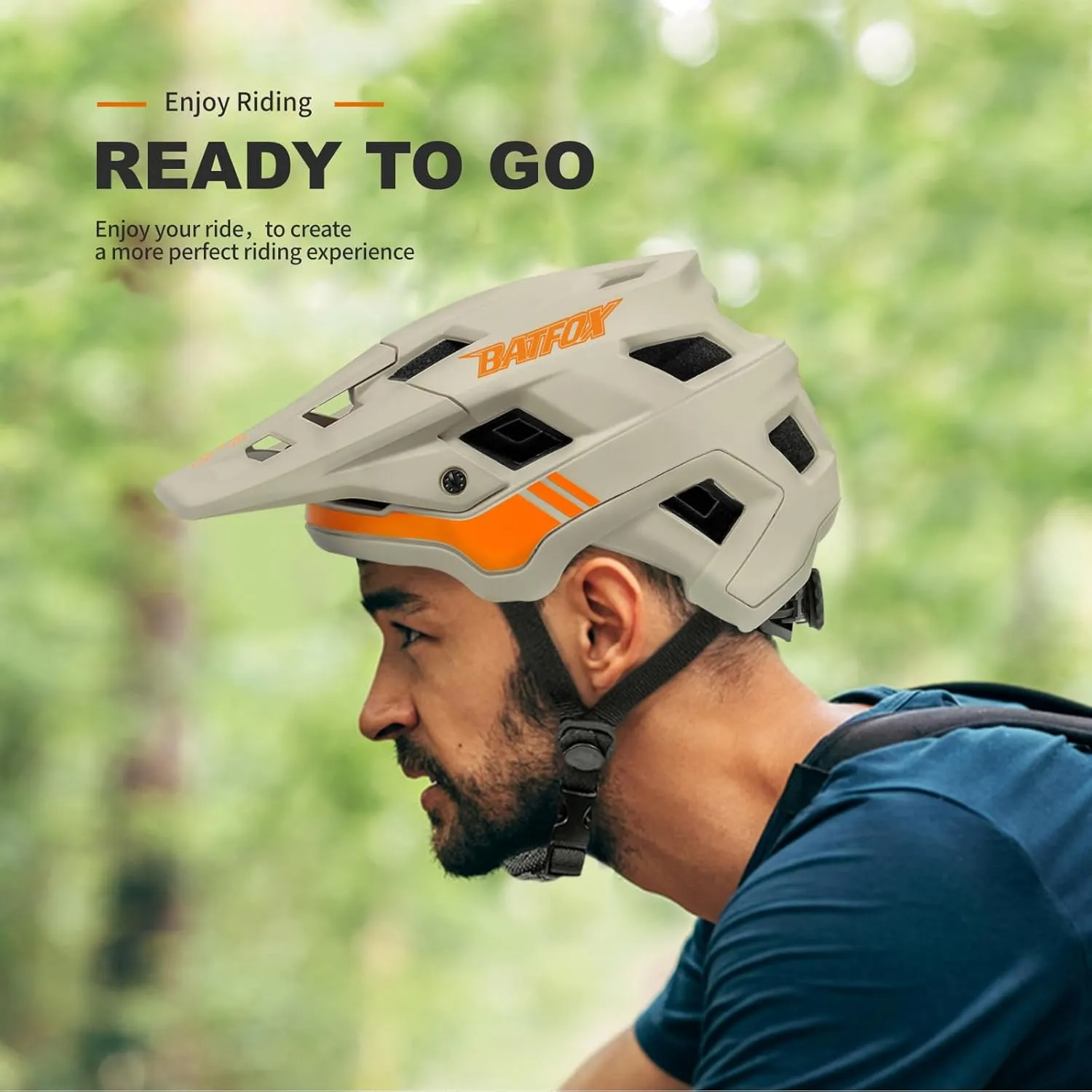 BATFOX Bike Helmet,Mountain Bike Helmet Helmets for Men Women Adults Youth