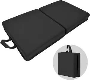 Bath Kneeler Pad, Extra Thick Kneeling Pad, Garden Kneeling pad for Women, Water Resistant Memory Foam Cushioning for Yoga, Bathing, Physical Therapy, Prayer Pillow, Black, Large