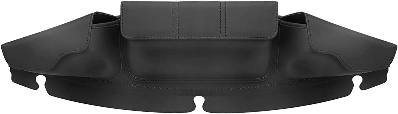 Batwing Fairing Windshield Storage Pouch Bag 3 Pocket Magnetic Closures For Harley Touring Electra Gilde Street Glide Ultra Limited 2014-2023