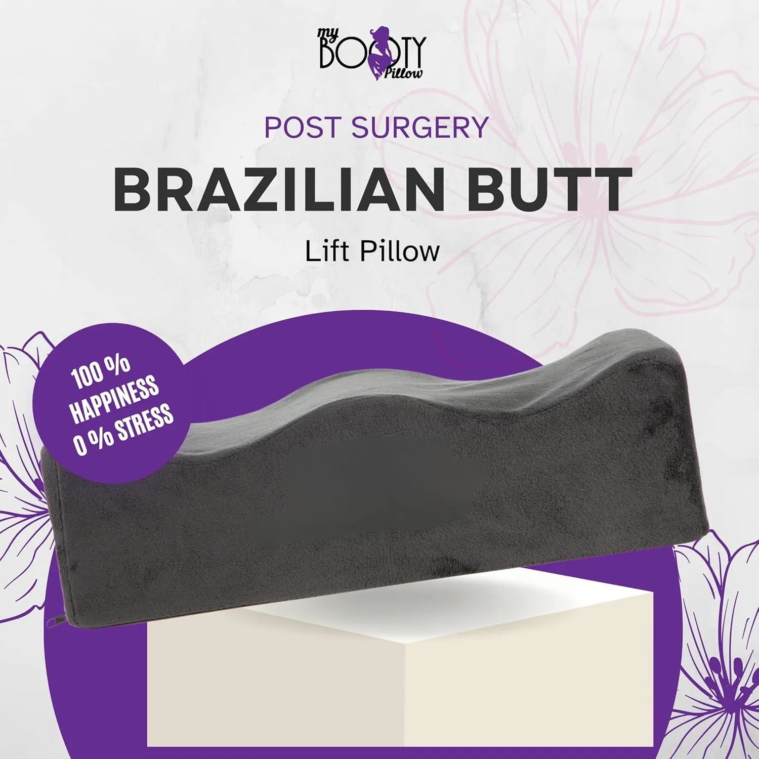 BBL Pillow After Surgery for Butt, Lightweight Butt Pillow with Female Urinal, Soft Cojin Post Operatorio BBL Butt Cushion, Booty Pillow BBL Post Surgery Supplies, BBL Pillow for Sitting