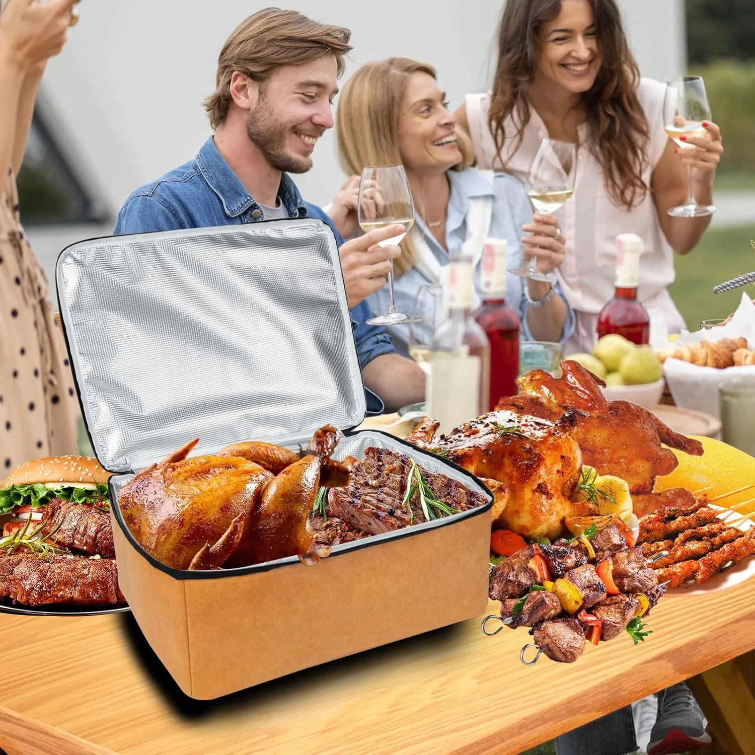 BBQ Blanket for Resting Meat,Reusable BBQ Resting Bag for Meat,Meat Brisket Resting Bag,Meat Blanket for Resting Large Barbecue Resting Blanket For Outdoor Smoker and Grilling