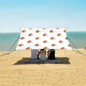 Beach Shade Tent with UPF50  UV Protection,Dusky Leaf Monkey Pattern Lightweight Camping Sun Shelter for Outdoor,Camping Trips, Fishing, Backyard,Picnics,Easy Set Up and Carry 9x10.5 FT