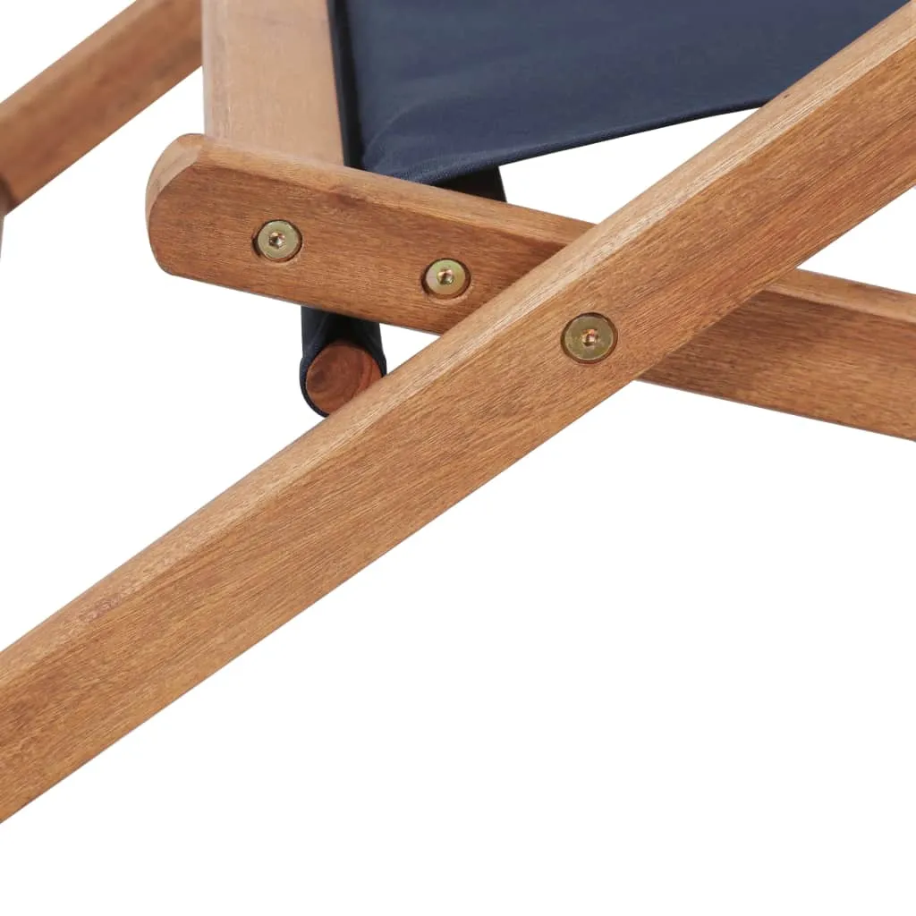 Beach Sling Patio Chair Folding Deck Chair Fabric and Wooden Frame