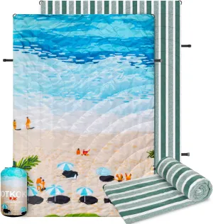 Beach Towel,Lightweight Beach Blanket Waterproof Sand Free Compact Towels Quick Dry Absorbent for Swimming Pool Camping Accessories