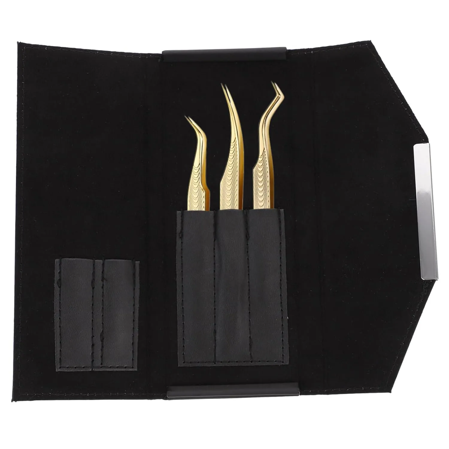 Beaupretty Lash Tweezers Eyelash Extension Tweezers Eyelash Tweezers Case Makeup Tools Storage Bag for Eyelash Grafting Extension Tweezers Black Lash Tweezers Eyelash Extension Tweezers