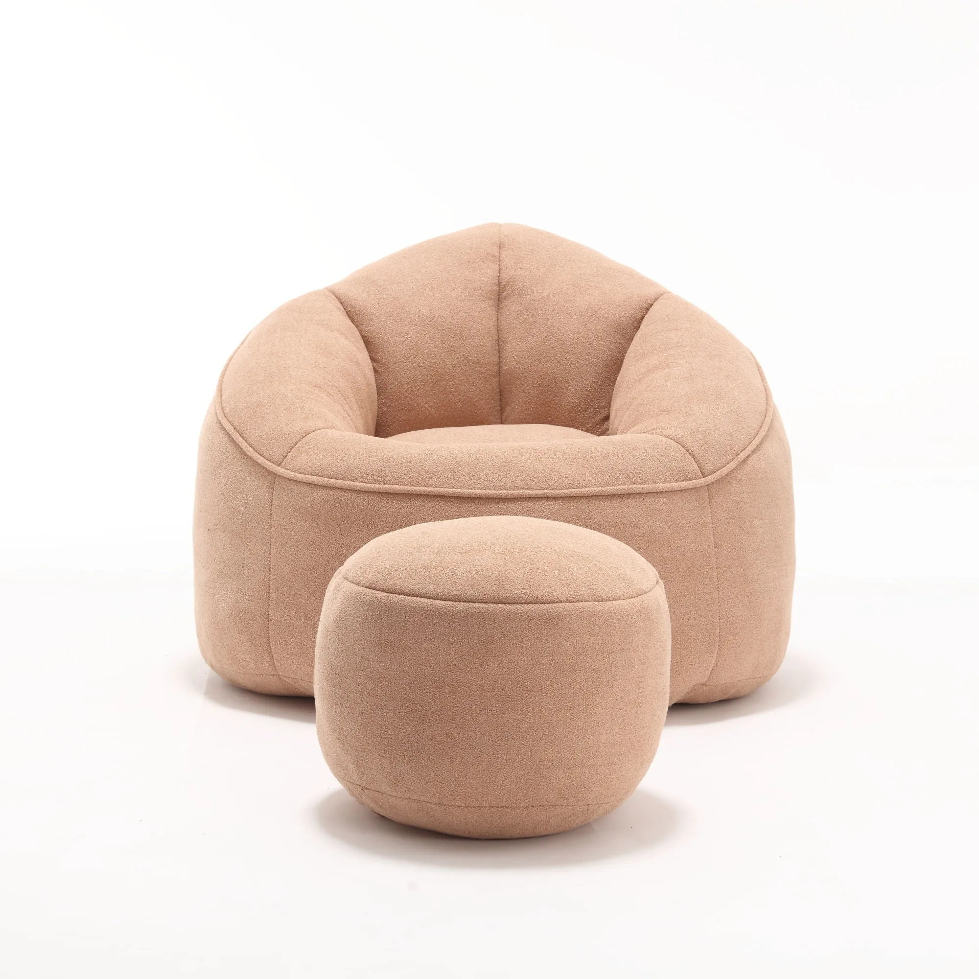 Bedding Bean Bag Sofa Chair High Pressure Foam Bean Bag Chair Adult Material With Padded Foam Padding Compressed Bean Bag With Footrest