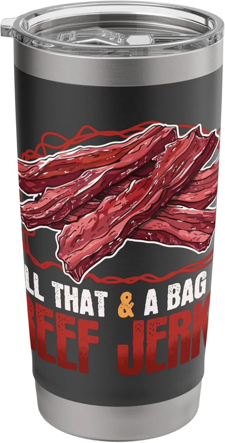 Beef Jerky Carnivore Diet A Bag Of Beef Jerky Stainless Steel Insulated Tumbler