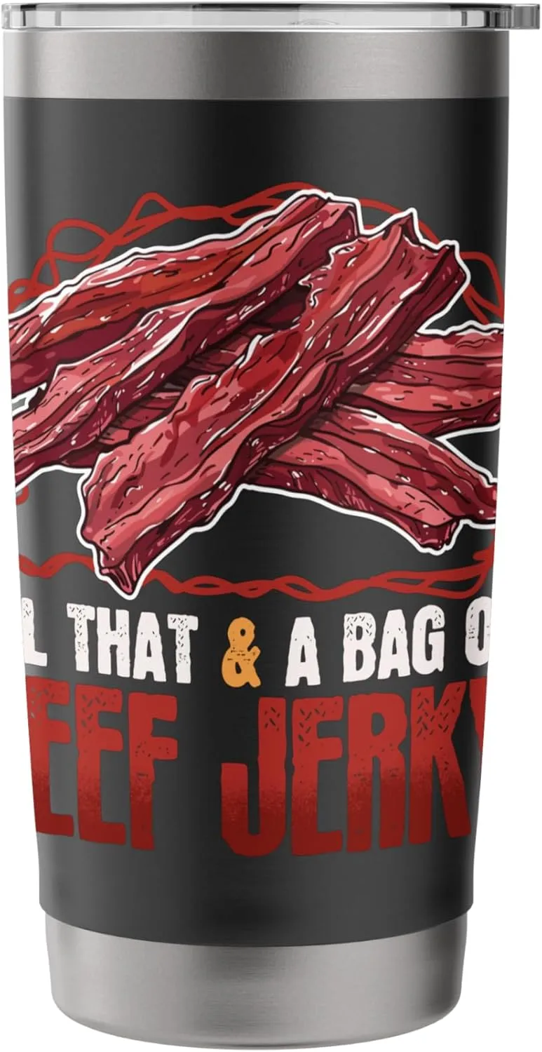 Beef Jerky Carnivore Diet A Bag Of Beef Jerky Stainless Steel Insulated Tumbler