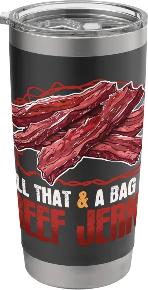 Beef Jerky Carnivore Diet A Bag Of Beef Jerky Stainless Steel Insulated Tumbler