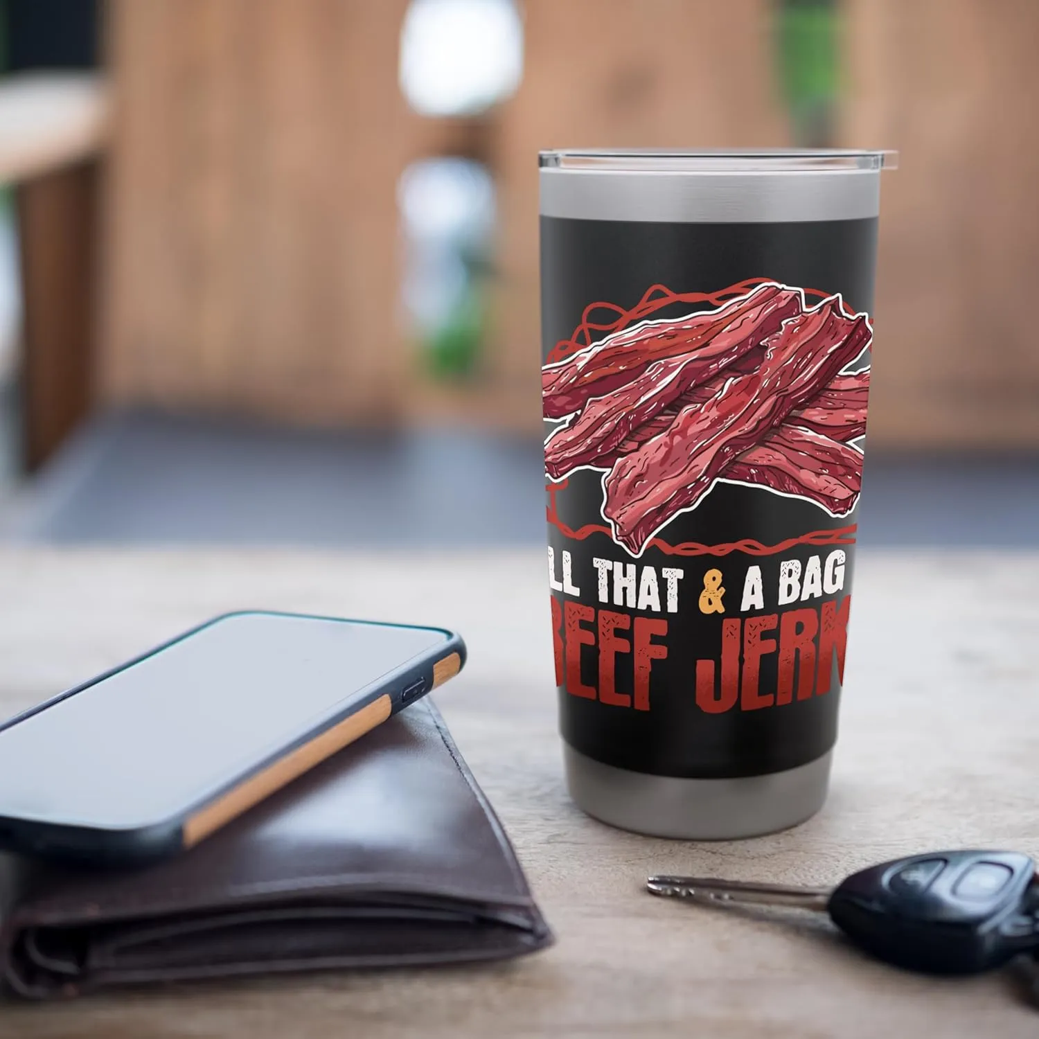 Beef Jerky Carnivore Diet A Bag Of Beef Jerky Stainless Steel Insulated Tumbler