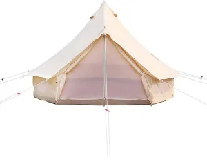 Bell Tent - Luxury All Season Tent for Camping & Glamping Made from Premium & Breathable 3M/4M Yurt Tent for Family Camping (Oxford Fabric 4m)