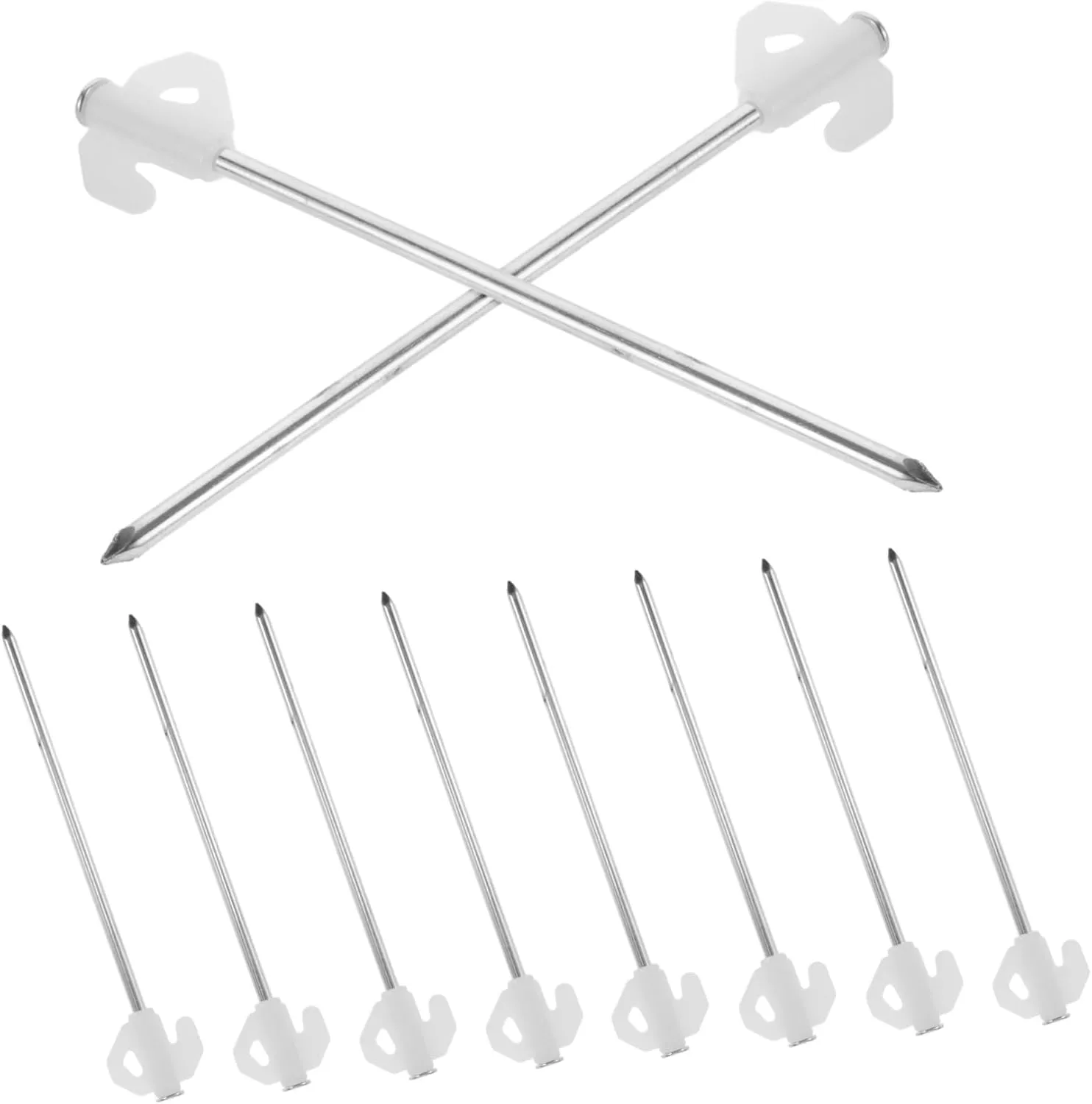 BESPORTBLE 10pcs Glow Dark Tent Stakes for Camping Beach Use Durable Ground Pegs for Canopy Tents Lightweight Portable Outdoor Accessories Versatile Design