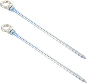 BESPORTBLE 2pcs Heavy Duty Tent Stakes Ground Anchors for Camping Tents Gazebos and Tarps Reusable Lightweight Design -Out Feature for Windy Conditions