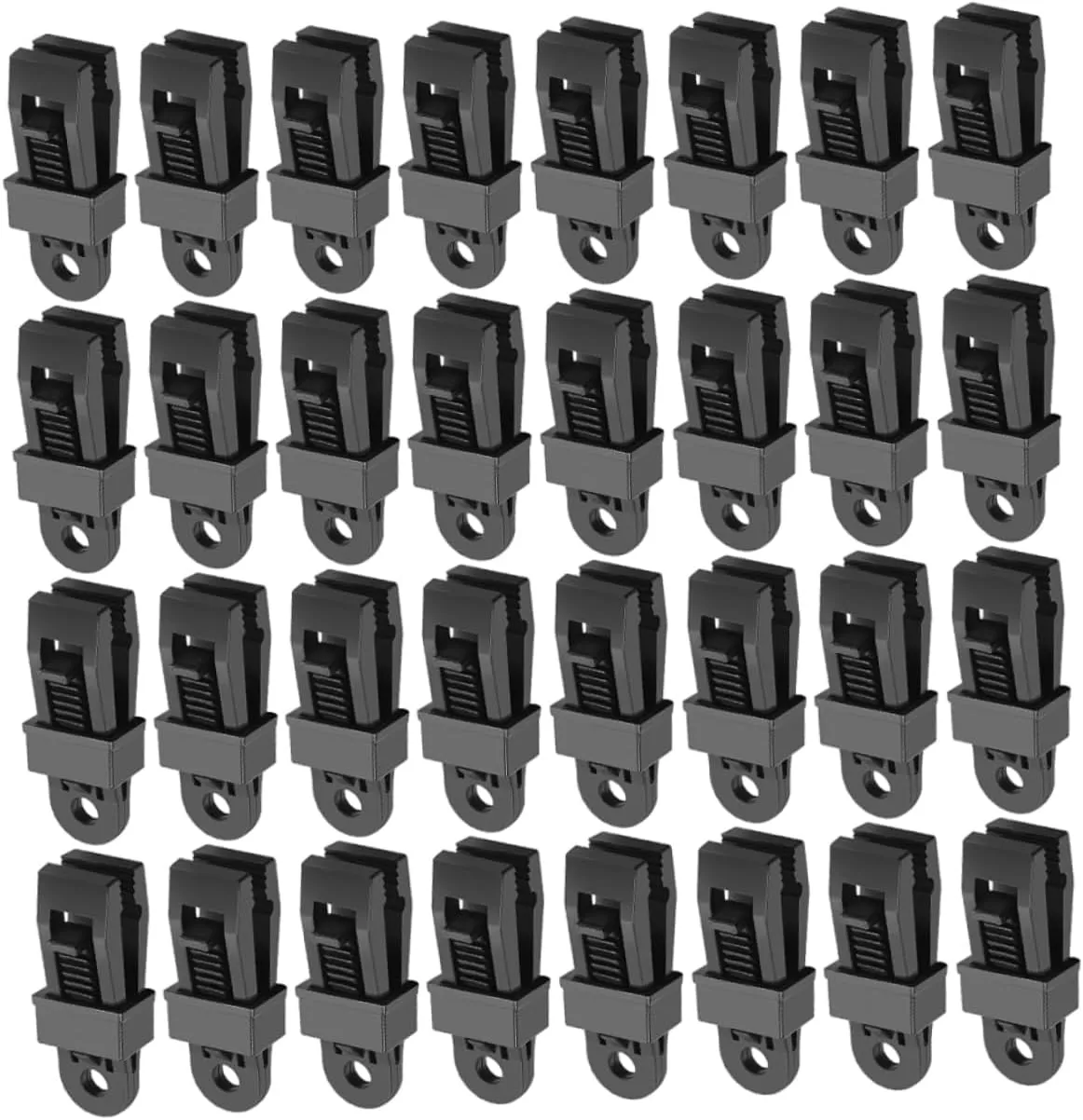 BESPORTBLE 30pcs Windproof Tent Clips Fasteners for Canopy Tarp and Awning Lightweight Weatherproof Secure Clamps for Camping Hiking Outdoor Activities