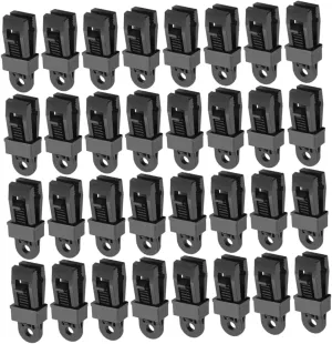 BESPORTBLE 30pcs Windproof Tent Clips Fasteners for Canopy Tarp and Awning Lightweight Weatherproof Secure Clamps for Camping Hiking Outdoor Activities