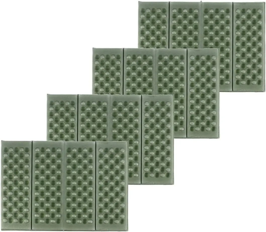 BESPORTBLE 4 PCS Camping Cushion Seat for Outdoor, Foam Camping Pads for Hiking, Sitting Pad Foldable Foam Hiking Seat Pad for Hiking Camping Travel (Green,15 * 10.53in)