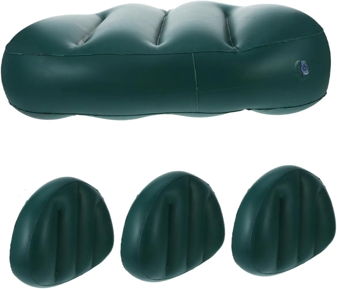 BESPORTBLE 4pcs Inflatable Boat Seat Cushion with Back Support Durable PVC Air Inflatable Cushion for Kayaking Fishing and Outdoor Camping Quick Setup Superior Comfort